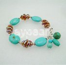 Discount turquoise and colored glaze bracelet