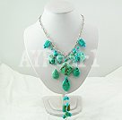 Discount fashion burst pattern turquoise necklace