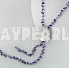 Discount amethyst and shell flower necklace