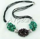 Discount garnet and turquoise necklace