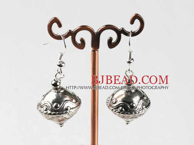 immitation silver top shape CCB fashion earrings
