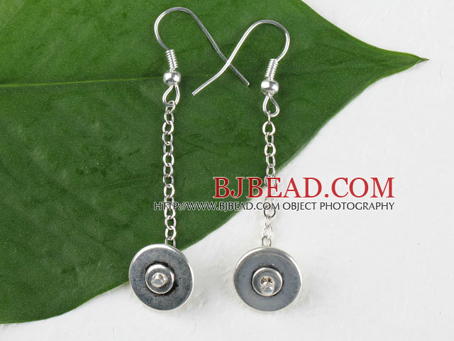 dangling style 14mm alloy earrings