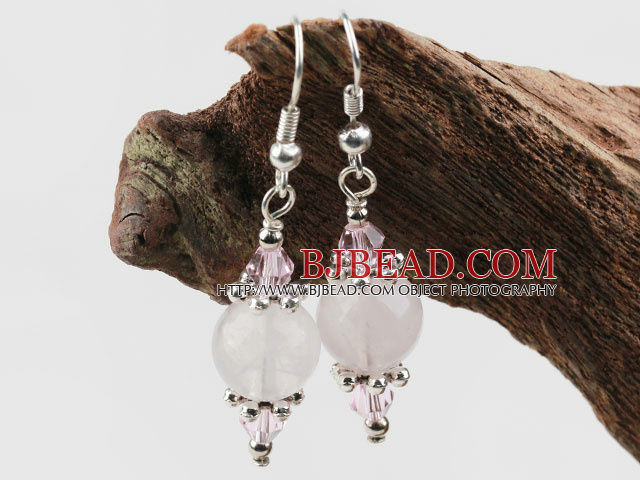 Lovely Style Rose Quartz Earrings