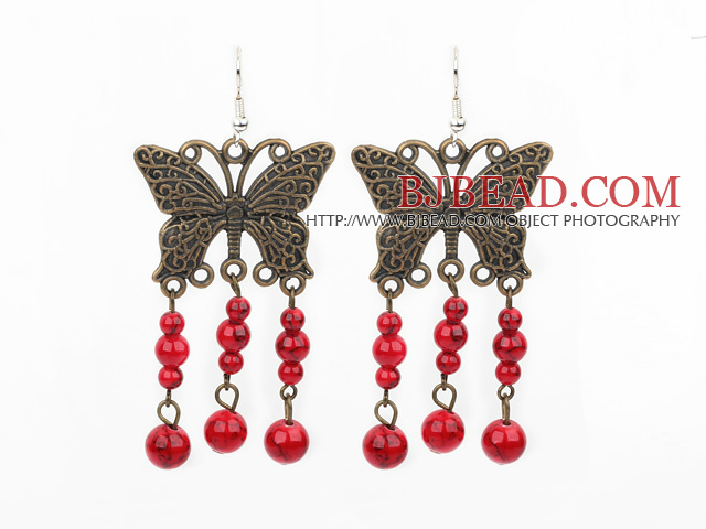 red blood stone earrings