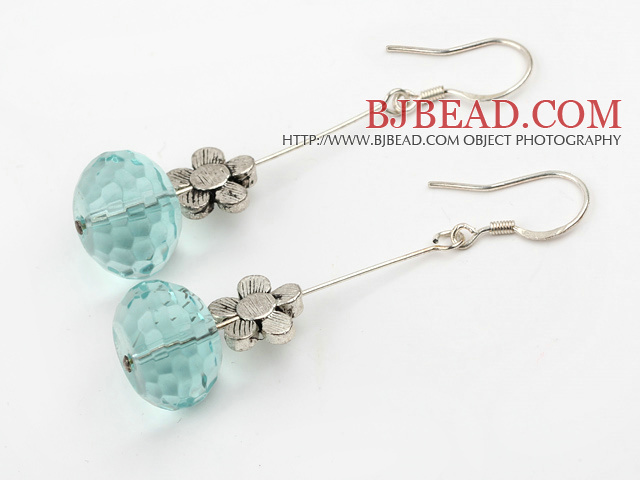 switzerland blue crystal earrings