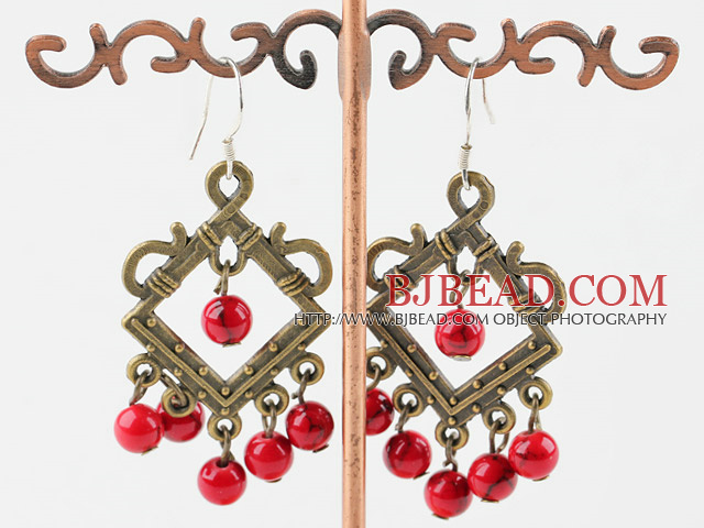 chandelier shape blood stone earrings