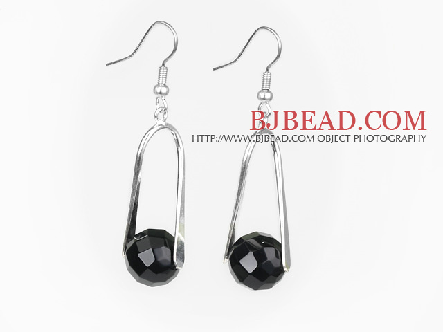black agate earrings