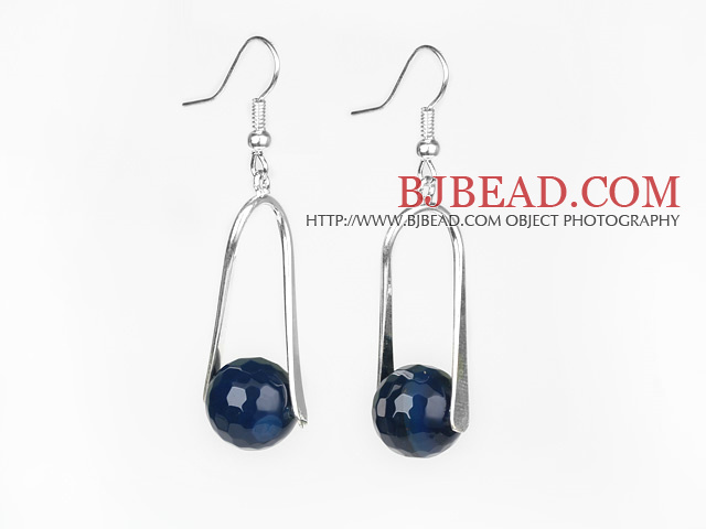 blue agate earrings