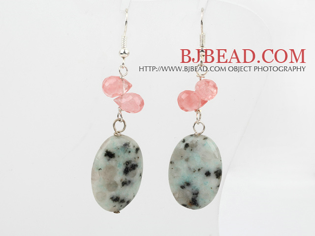 crystal and blue spar earrigns