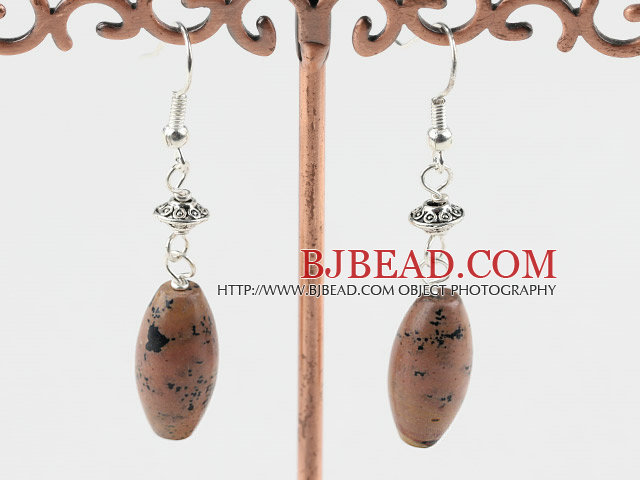 picture-like stone earrings
