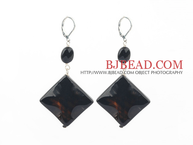 black agate earrings
