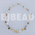pearl and crystal necklace with magnetic clasp
