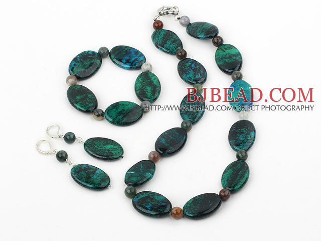 phoenix stone set( necklace, bracelet, earrigns) with moonlight clasp