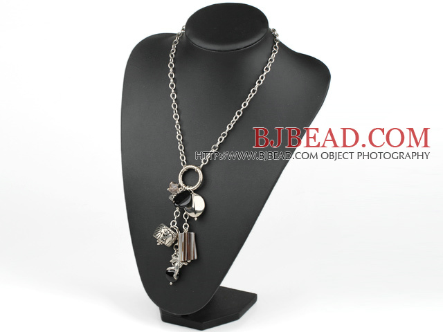 metal jewelry agate crystal necklace
