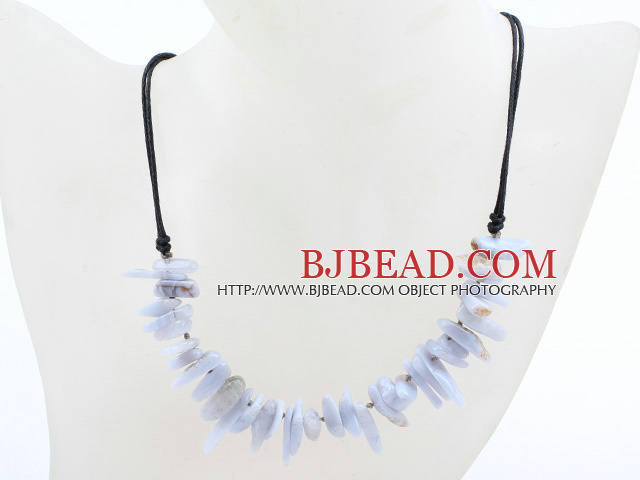 New Design Branch Shape Purple Jade Necklace with Black Thread