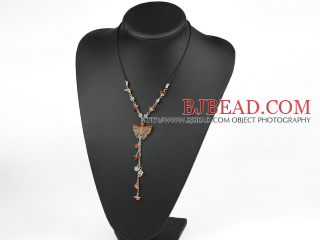 beautiful agate Y shaped necklace