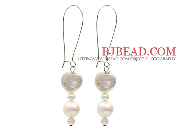 Fashion Style Assorted Natural White Freshwater Pearl Earrings