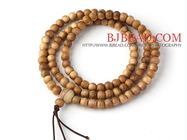 Multi-Row Natural Vietnam Yellow Water Tambac 108 Rosary Beads Bracelet