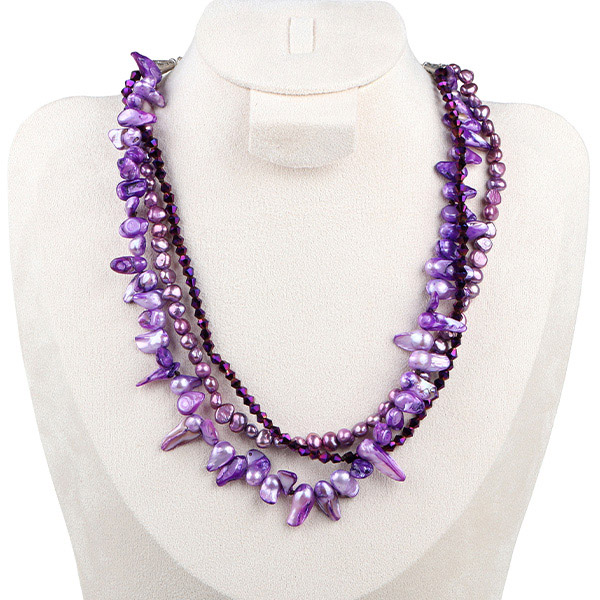 Alien pearl crystal necklace