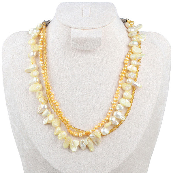 Alien pearl crystal necklace