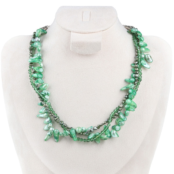 Alien pearl crystal necklace