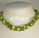 olivine choker necklace